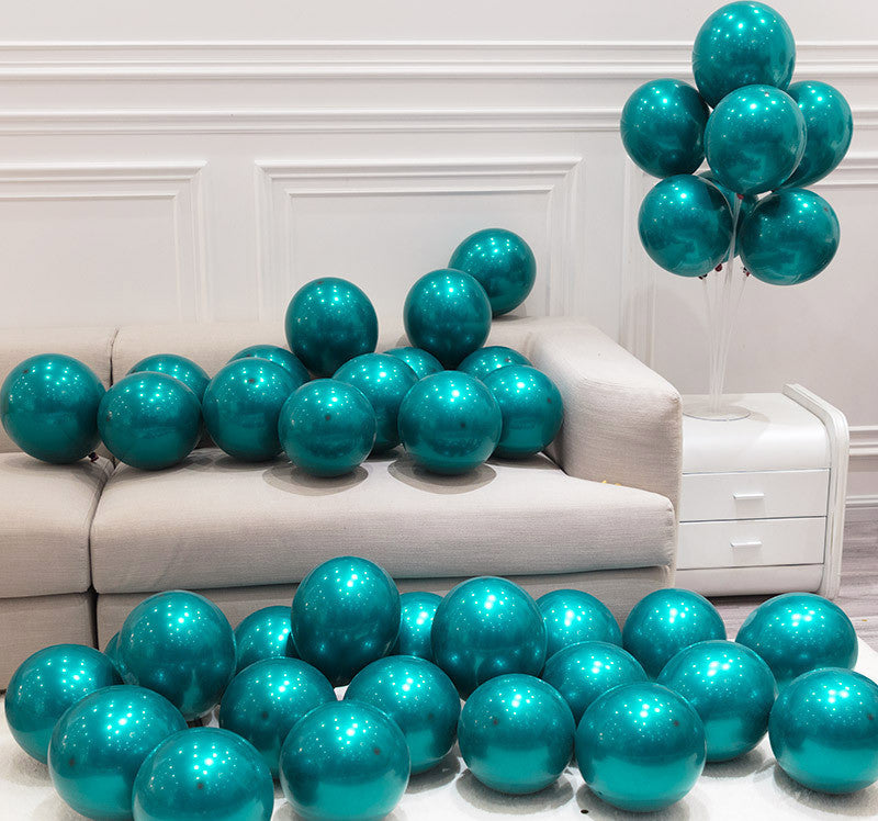 Decorazione Party “Happy Birthday” con Palloncino Blu Petrolio 12 per feste ed eventi