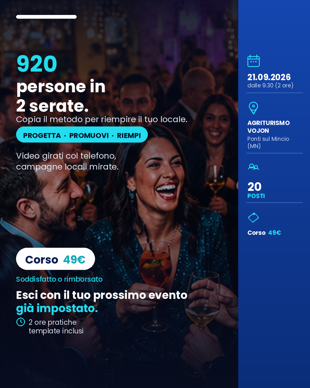 Corso Sparkly, come riempire il tuo locale con gli eventi