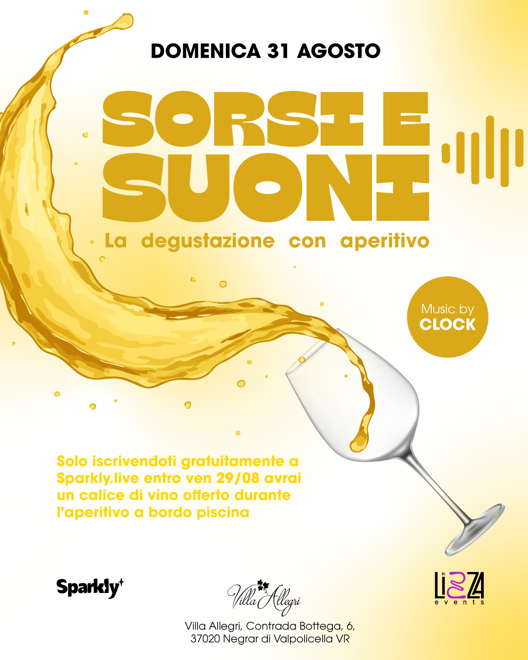 Primo calice offerto da noi! Degustazione & Aperitivo in Piscina con Dj Set: Sorsi e Suoni in Valpolicella