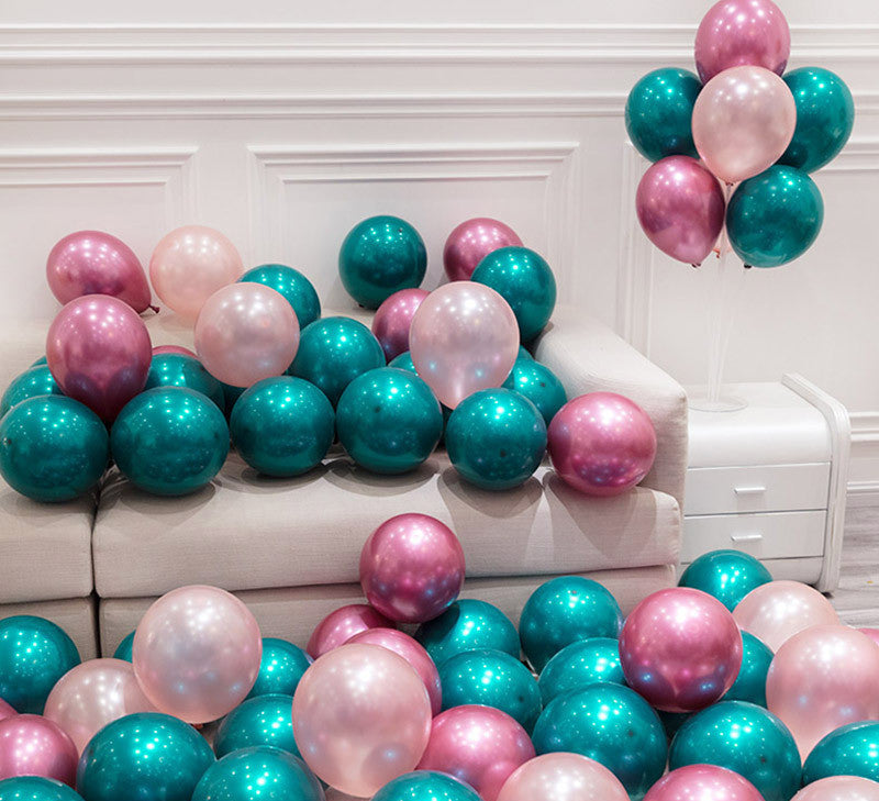 Decorazione Party “Happy Birthday” con Palloncino Blu Petrolio 12 per feste ed eventi